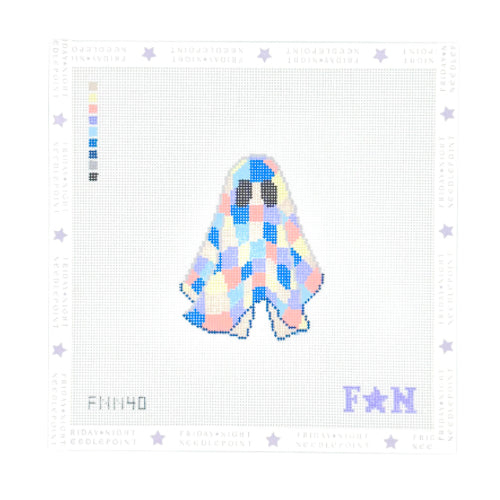 Patchwork Quilt Ghost Needlepoint Canvas