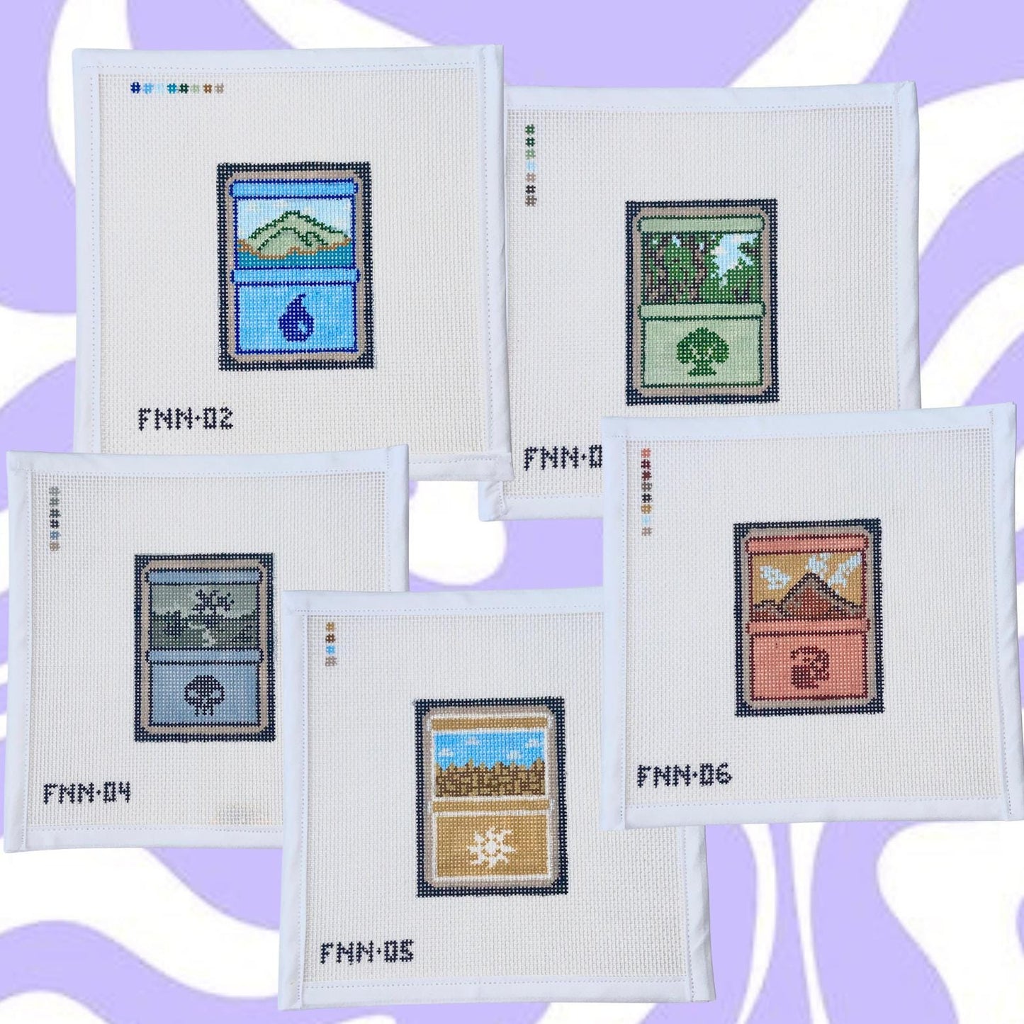 MTG Island Mana Land Card Needlepoint Canvas