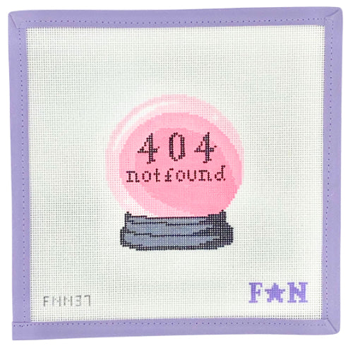 Crystal Ball 404 Error Needlepoint Canvas