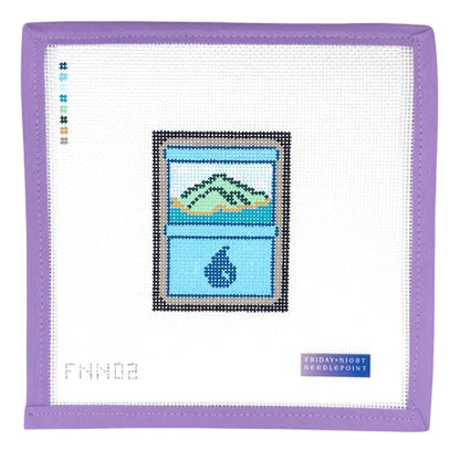 MTG Island Mana Land Card Needlepoint Canvas