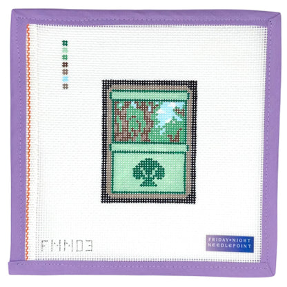 MTG Forest Mana Land Card Needlepoint Canvas