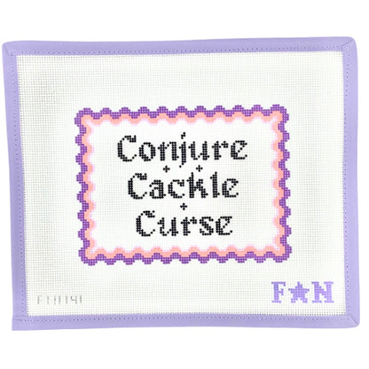 Witch's Live Laugh Love Conjure Cackle Curse Needlepoint Canvas