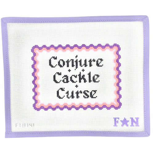 Witch's Live Laugh Love Conjure Cackle Curse Needlepoint Canvas