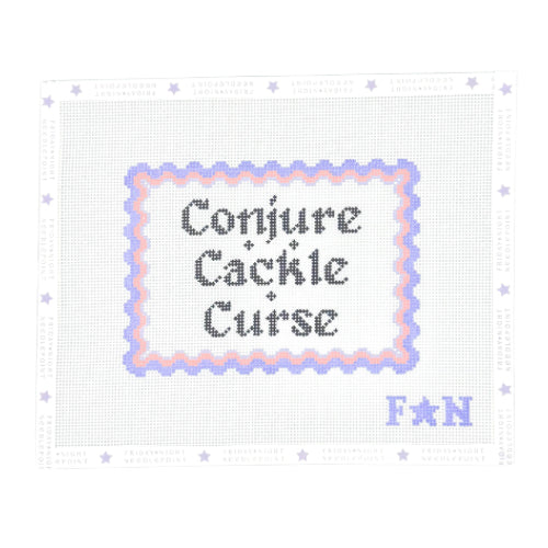 Witch's Live Laugh Love Conjure Cackle Curse Needlepoint Canvas