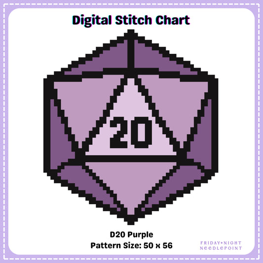D20 Purple Digital Chart