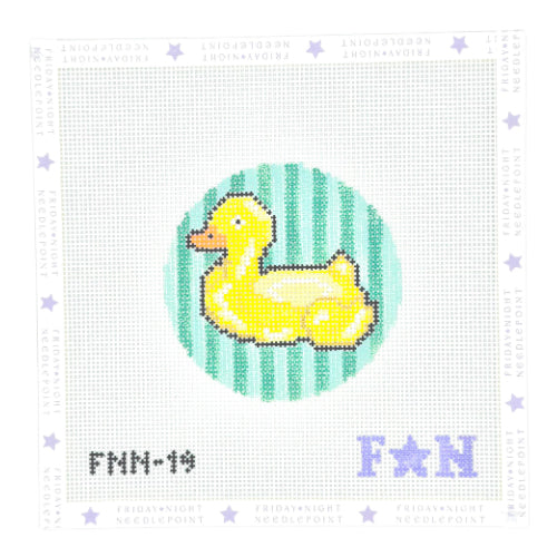 Pool Floaty Rubber Duck Needlepoint Canvas