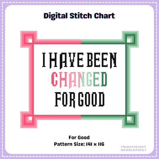 For Good Needlepoint Digital Chart