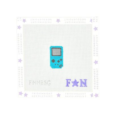 Mini Game Controller Teal Gameboy Needlepoint Canvas