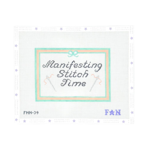 Manifesting Stitch Time Needlepoint Canvas