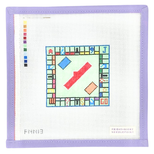 Monopoly Board Mini Needlepoint Canvas