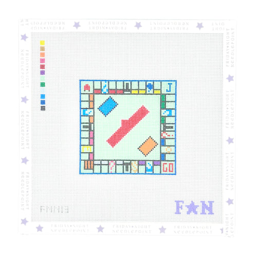 Monopoly Board Mini Needlepoint Canvas