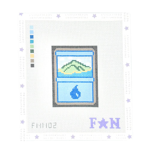 MTG Island Mana Land Card Needlepoint Canvas