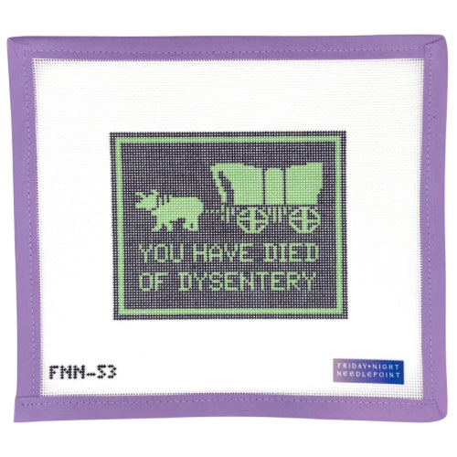 Oregon Trail Dysentery Needlepoint Canvas