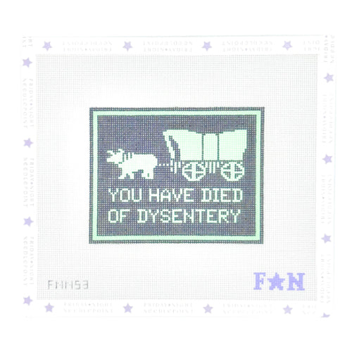 Oregon Trail Dysentery Needlepoint Canvas