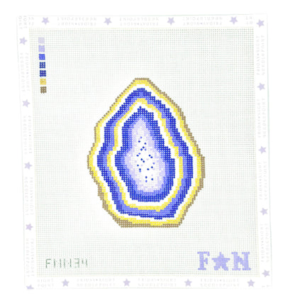 Geode Needlepoint Canvas Purple