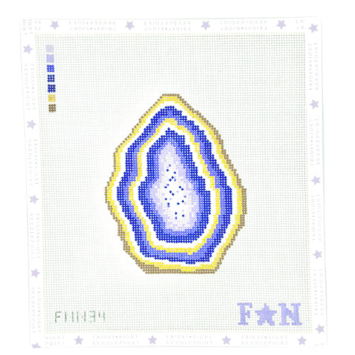 Geode Needlepoint Canvas Purple