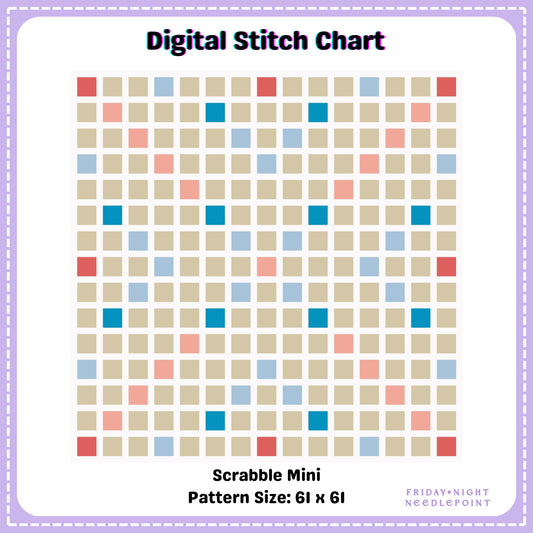 Scrabble Mini Board Digital Chart