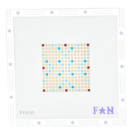 Scrabble Board Mini Needlepoint Canvas