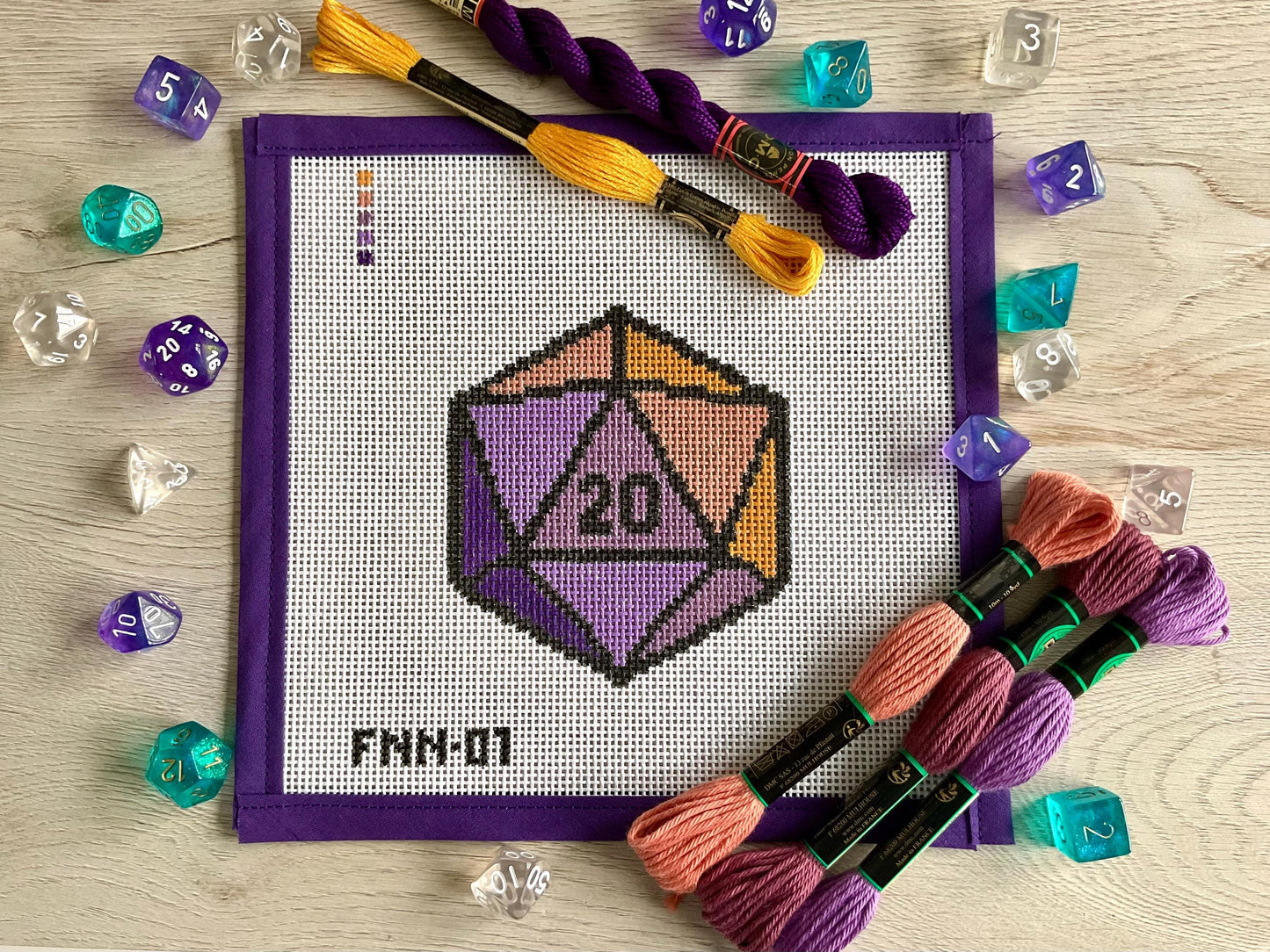 D20 Dice Purple